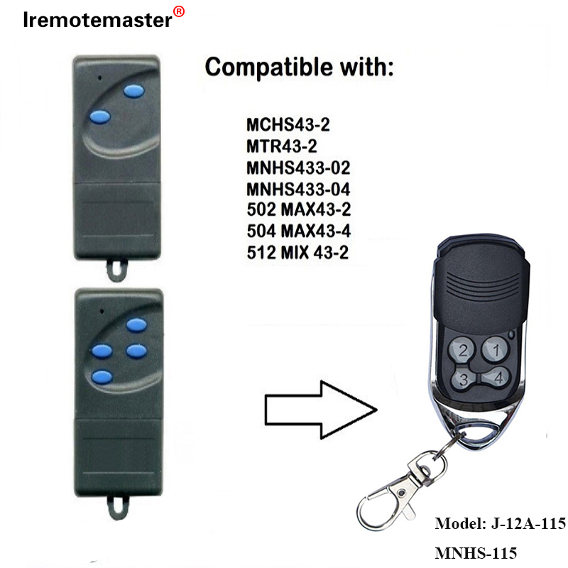 Ho an'ny 502 MAX43-2, 504 MAX43-4 Fanoloana Remote 433,92mhz Garage Door Remote Control